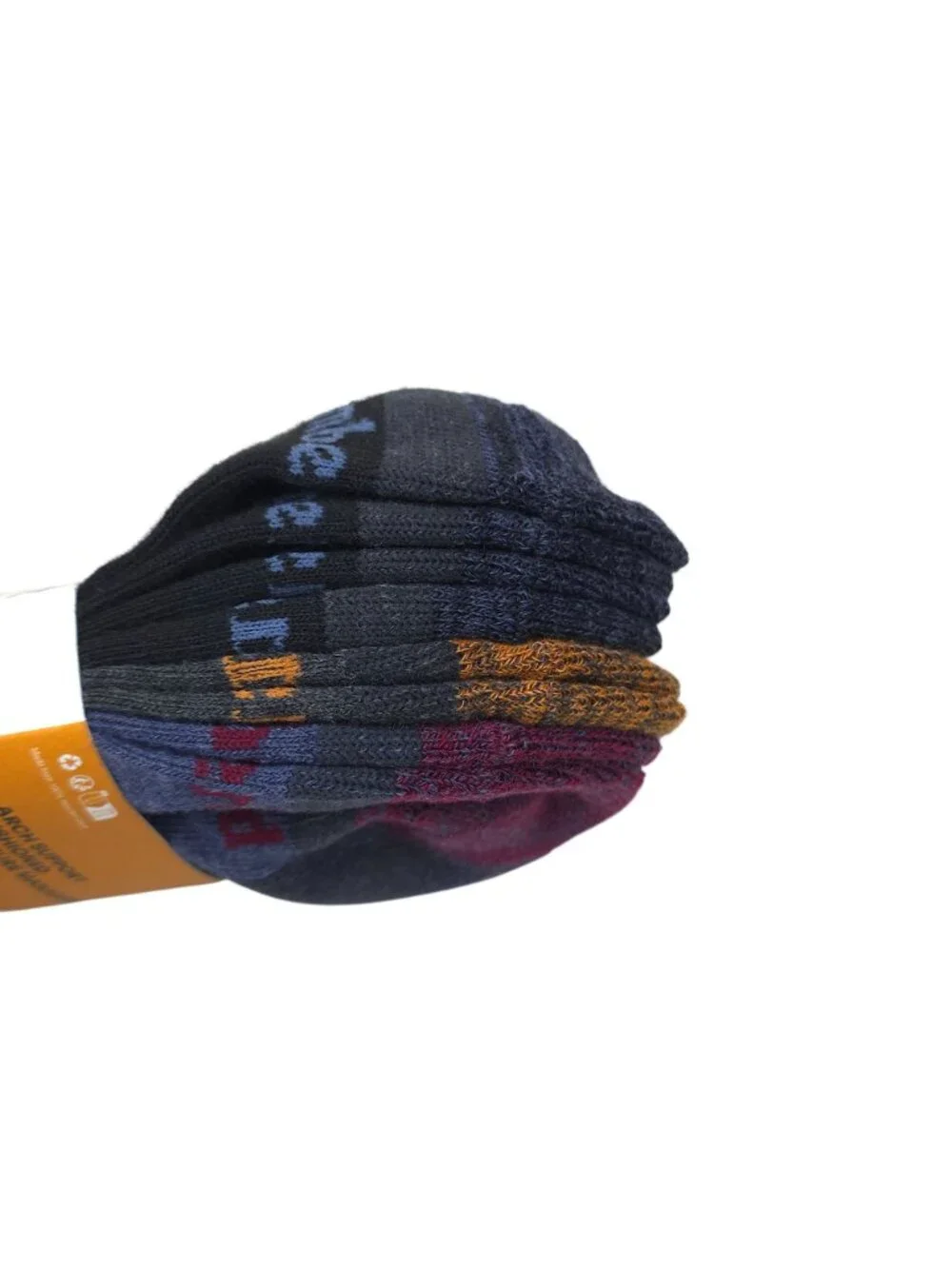 Timberland Mens Comfort Cushioned Quarter Socks 4-Pack Large 9-12 Arch Support